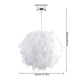Feather Lamp Droplight Pendant White