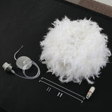 Feather Lamp Droplight Pendant White