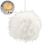 Feather Lamp Droplight Pendant White