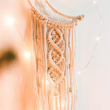 Bohemian Macrame Moon Dream Catcher