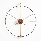 Gold Walnut Wall Clock