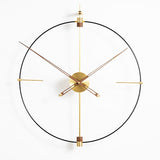 Gold Walnut Wall Clock