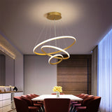 LED Gold Ring Chandelier