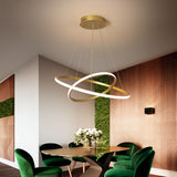 LED Gold Ring Chandelier