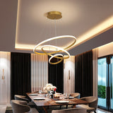 LED Gold Ring Chandelier
