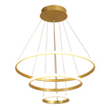 LED Gold Ring Chandelier