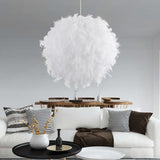 Feather Lamp Droplight Pendant White