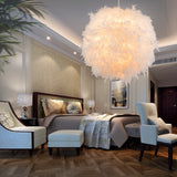Feather Lamp Droplight Pendant White