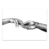 Black White Lovers' Hands Poster