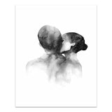 Black White Lovers' Hands Poster