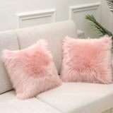 Decorative Faux Fur Cushion Cover set of 2