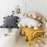 Decorative Pompom Cushion Cover