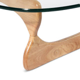 Mid Century Triangle Glass Coffee Table