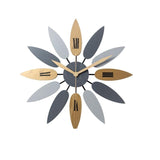 Retro Leaf Wall Clock