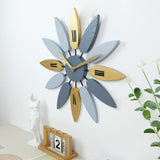 Retro Leaf Wall Clock