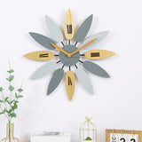 Retro Leaf Wall Clock
