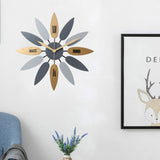 Retro Leaf Wall Clock