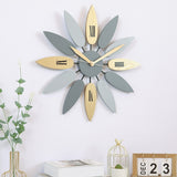 Retro Leaf Wall Clock