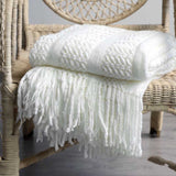 Knitted Blanket Nordic Plaid Pattern