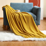 Knitted Blanket Nordic Plaid Pattern