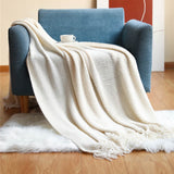 Knitted Blanket Nordic Plaid Pattern
