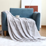 Knitted Blanket Nordic Plaid Pattern