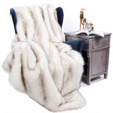Luxury Fox Faux Fur Bed Sofa Throw Blanket