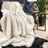 Luxury Fox Faux Fur Bed Sofa Throw Blanket