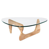 Mid Century Triangle Glass Coffee Table