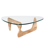 Mid Century Triangle Glass Coffee Table