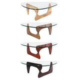 Mid Century Triangle Glass Coffee Table