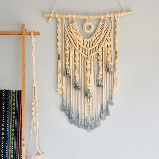 Woven Macrame Wall Hanging Decor – Basic Outline Interiors
