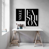 Vogue Fashion Black and White Poster
