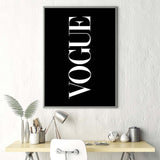 Vogue Fashion Black and White Poster