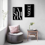 Vogue Fashion Black and White Poster