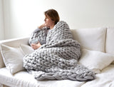 Monochrome Collection Chunky Knit Blanket 50"x60"