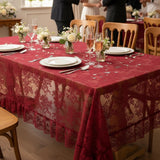 Lace Tablecloth with Ruffle Edge 
