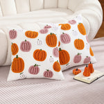 2pcs Halloween Pumpkin Embroidered Pillow Covers