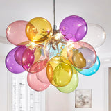 Nordic Bubble Ball Swirled Glass Chandelier, Dia 36 Inch 