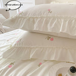 3pcs bedding Set, Embroidered Rose Quilt