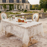 Rose Lace Tablecloth with Tassels