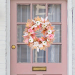 Pink Pumpkin Flower Wreath