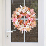 Pink Pumpkin Flower Wreath