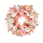 Pink Pumpkin Flower Wreath