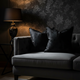 Black Metallic Pillow Cover