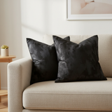 Black Metallic Pillow Cover
