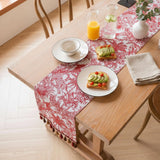 Red Toile Table Runner 