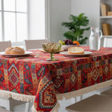 Kilim Tablecloth with Fringe