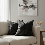 Black Metallic Pillow Cover