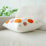 Pumpkin Embroidered Throw Pillow